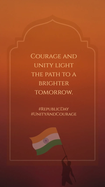 Free Modern India Republic Day Quote Template to Edit Online