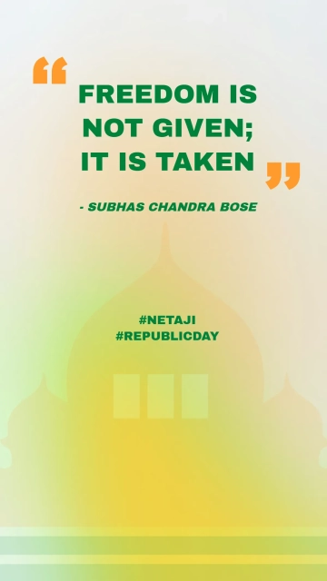 Free Patriotic India Republic Day Quote Template to Edit Online