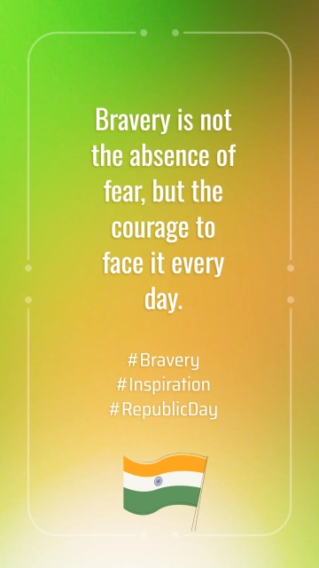 Free Brave India Republic Day Quote Template to Edit Online