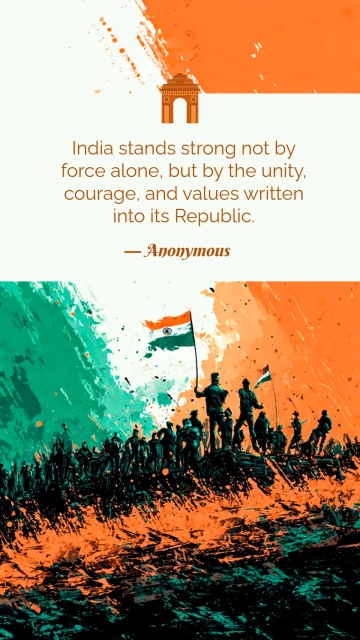 Free Strong India Republic Day Quote Template to Edit Online