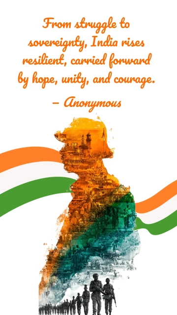 Free Resilient India Republic Day Quote Template to Edit Online
