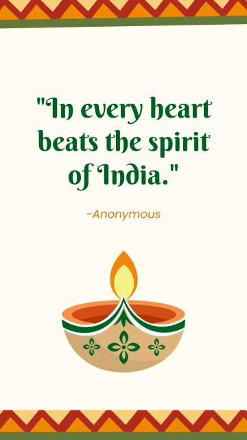 Free Traditional India Republic Day Quote Template to Edit Online