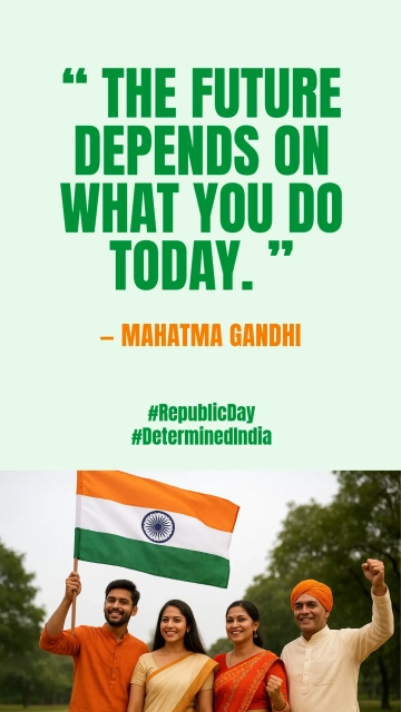 Free United India Republic Day Quote Template to Edit Online