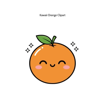 Free Kawaii Orange Vector Clipart (PNG, SVG) to Edit Online