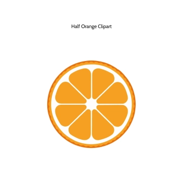 Free Half Orange Vector Clipart (PNG, SVG) to Edit Online