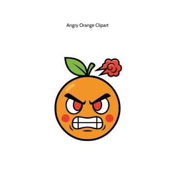 Free Angry Orange Vector Clipart (PNG, SVG) to Edit Online