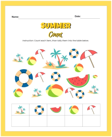 Free Summer Math Count to Edit Online