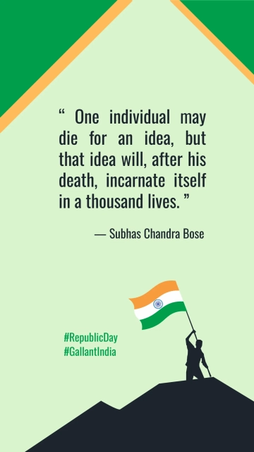 Free Gallant India Republic Day Quote Template to Edit Online