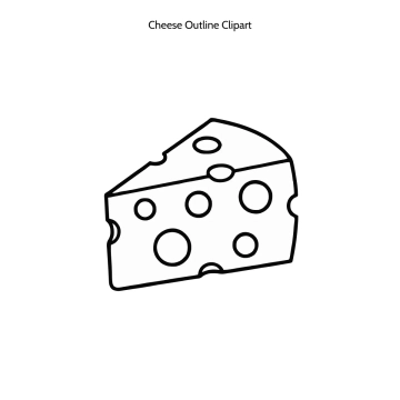 Free Cheese Outline Vector Clipart (PNG, SVG) to Edit Online