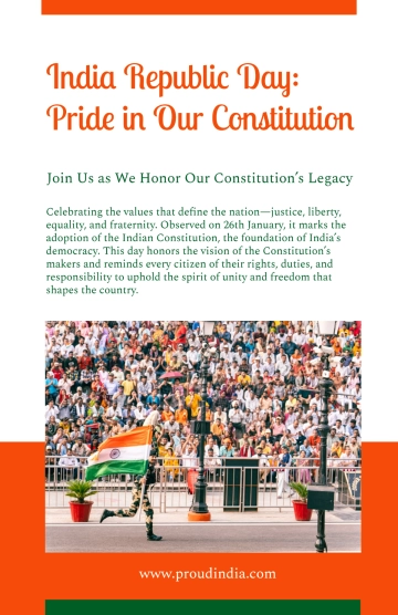 Free Constitution India Republic Day Poster Template to Edit Online