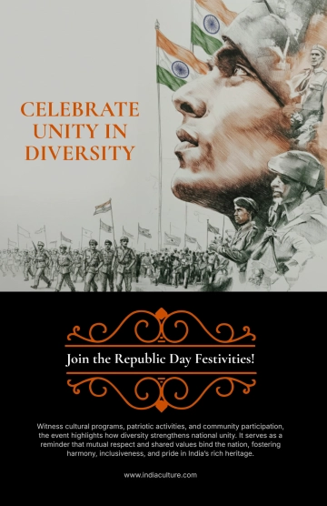 Free India Republic Day Sketch Poster Template to Edit Online