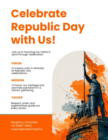 Free Illustrative India Republic Day Flyers Template to Edit Online