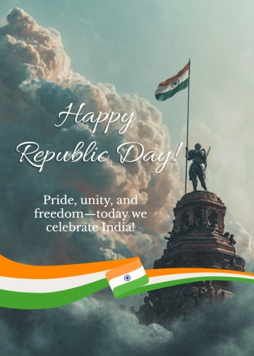 Free India Republic Day Status Wishes Template to Edit Online