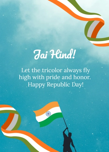 Free India Republic Day Flag Wishes Template to Edit Online