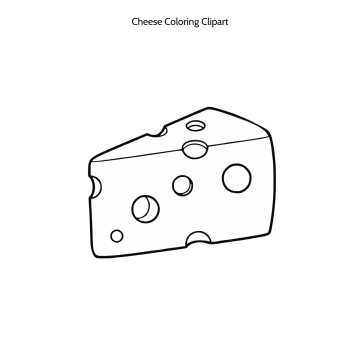 Free Cheese Coloring Vector Clipart (PNG, SVG) to Edit Online