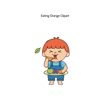 Free Eating Orange Vector Clipart (PNG, SVG) to Edit Online