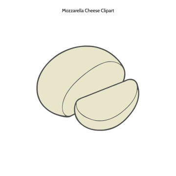 Free Mozzarella Cheese Vector Clipart (PNG, SVG) to Edit Online