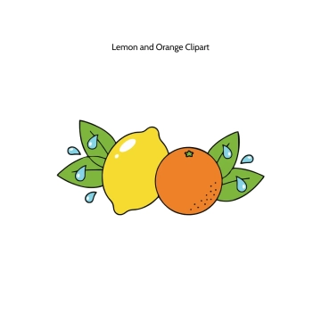 Free Lemon and Orange Vector Clipart (PNG, SVG) to Edit Online