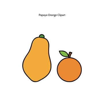 Free Papaya Orange Vector Clipart (PNG, SVG) to Edit Online