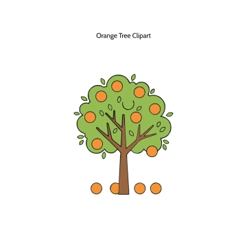 Free Orange Tree Vector Clipart (PNG, SVG) to Edit Online