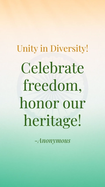 Free Triumphant India Republic Day Quote Template to Edit Online