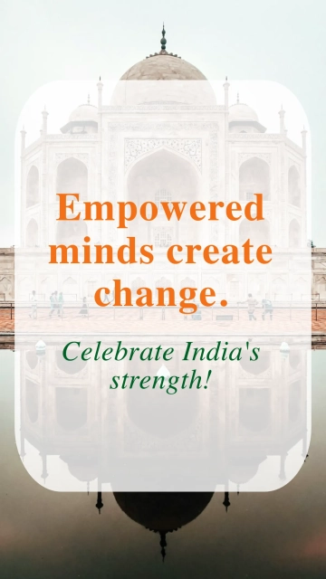 Free Empowered India Republic Day Quote Template to Edit Online