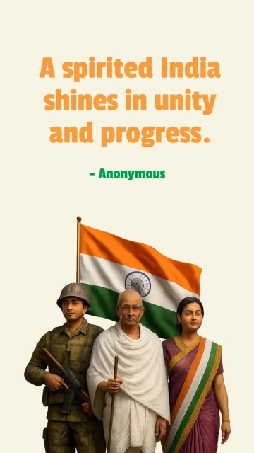 Free Bold India Republic Day Quote Template to Edit Online