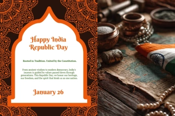 Free Traditional India Republic Day Banner Template to Edit Online