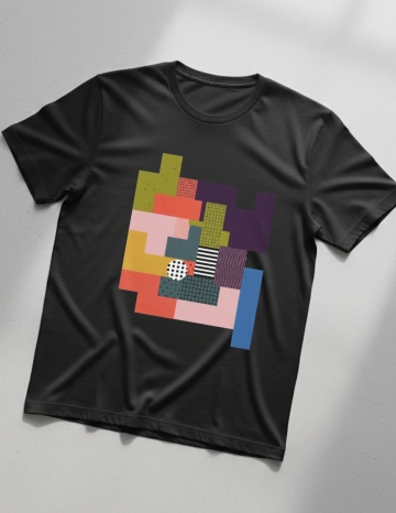 Free Colorful Pattern T-Shirt Mockup Template to Edit Online
