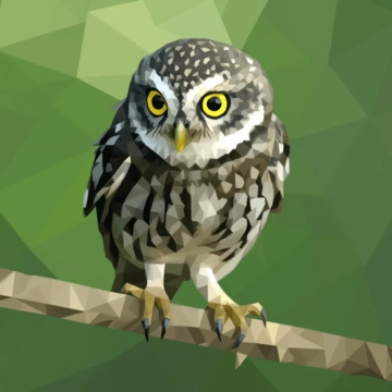 Free Owl Low Poly Photo to Cartoon to Edit Online