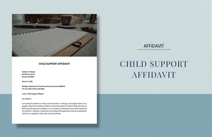 Child Support Affidavit Template