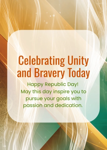 Free India Republic Day Inspirational Wishes Template to Edit Online