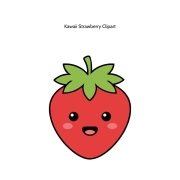 Free Kawaii Strawberry Vector Clipart (PNG, SVG) to Edit Online