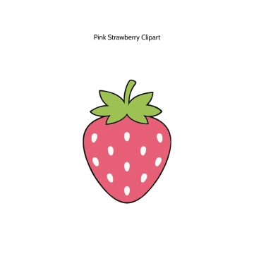 Free Pink Strawberry Vector Clipart (PNG, SVG) to Edit Online
