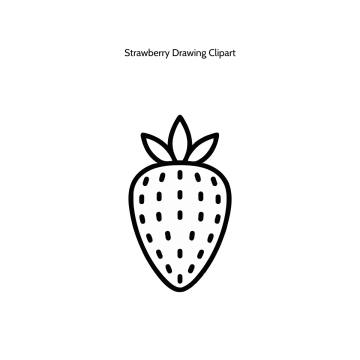 Free Strawberry Drawing Vector Clipart (PNG, SVG) to Edit Online