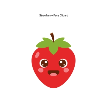 Free Strawberry Face Vector Clipart (PNG, SVG) to Edit Online