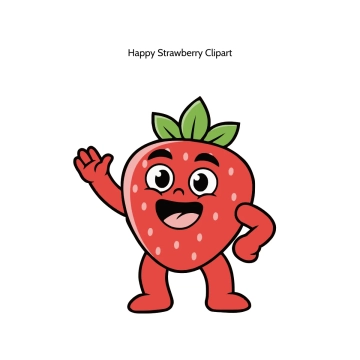 Free Happy Strawberry Vector Clipart (PNG, SVG) to Edit Online