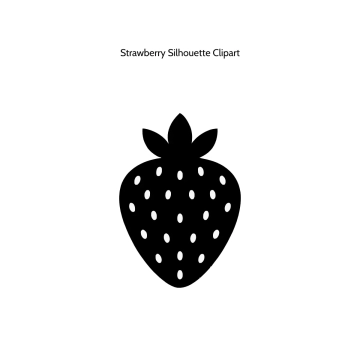 Free Strawberry Silhouette Vector Clipart (PNG, SVG) to Edit Online