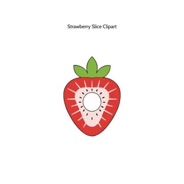 Free Strawberry Slice Vector Clipart (PNG, SVG) to Edit Online