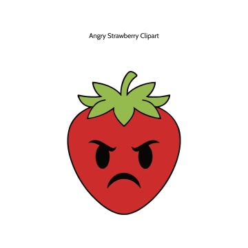 Free Angry Strawberry Vector Clipart (PNG, SVG) to Edit Online