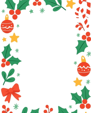 Free Christmas Facebook Post Border Template to Edit Online