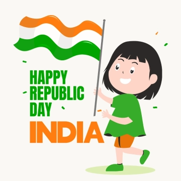 Free Cute kids India Republic Day Clipart Templates to Edit Online