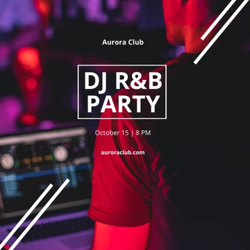 Free Dj Event Instagram Post Template to Edit Online