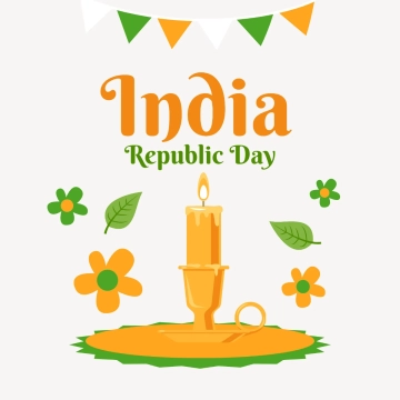 Free India Republic Day Candle Clipart Templates to Edit Online