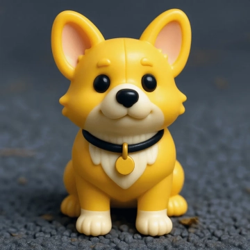 Free Corgi Dog Plastic Toy Photo to Cartoon to Edit Online