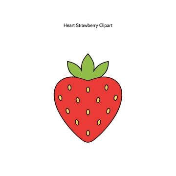 Free Heart Strawberry Vector Clipart (PNG, SVG) to Edit Online