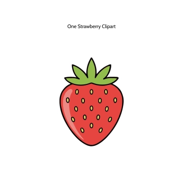 Free One Strawberry Vector Clipart (PNG, SVG) to Edit Online