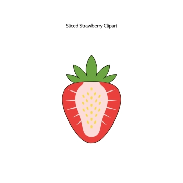 Free Sliced Strawberry Vector Clipart (PNG, SVG) to Edit Online