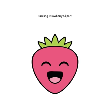 Free Smiling Strawberry Vector Clipart (PNG, SVG) to Edit Online