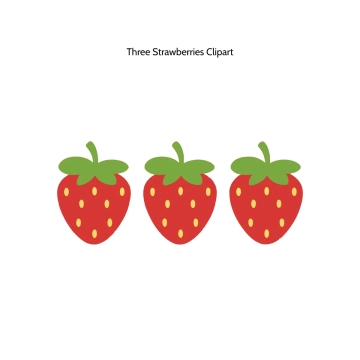 Free Three Strawberries Vector Clipart (PNG, SVG) to Edit Online